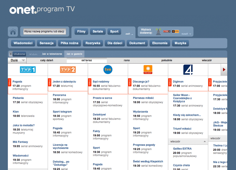 wprowadza nowy program TV program TV media2.pl