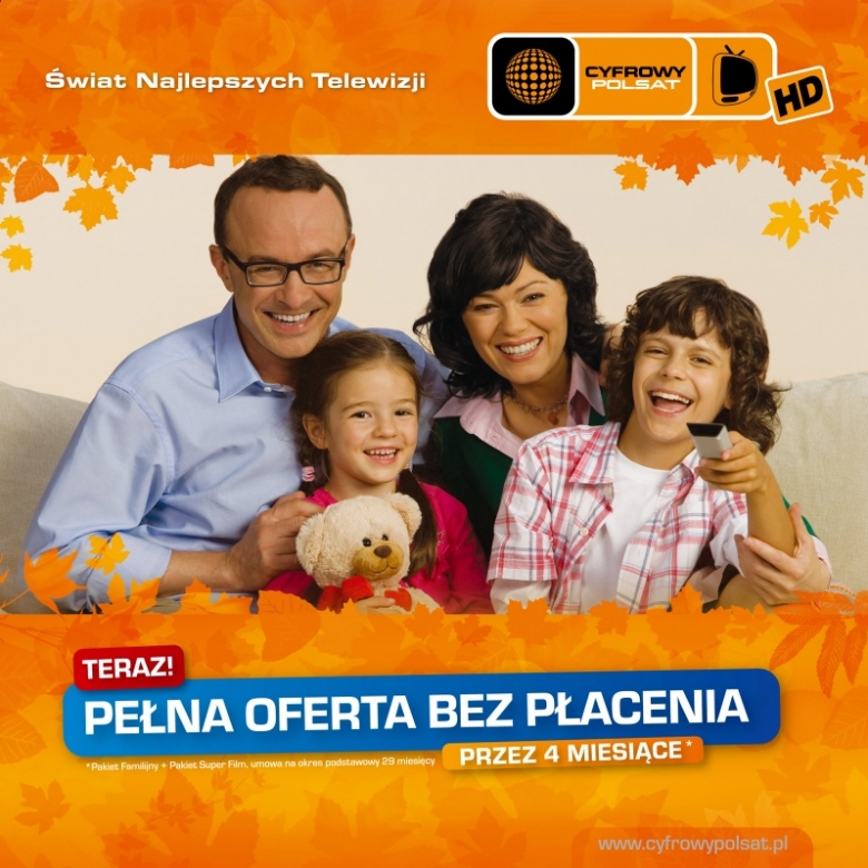 Cyfrowy Polsat promuje pełną ofertę TV bez opłat Cyfrowy Polsat