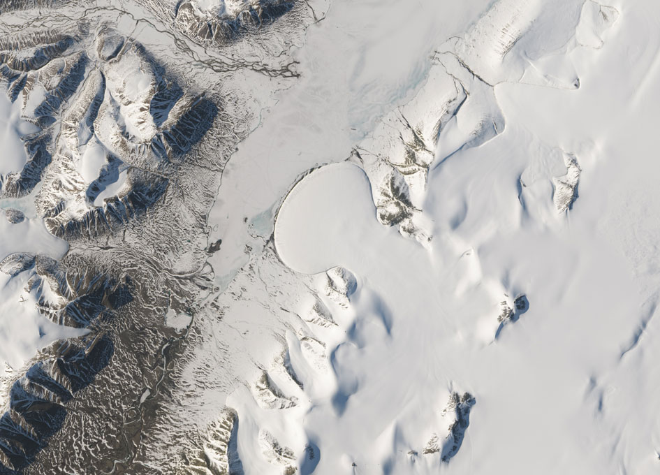 Elephant Foot Glacier As Seen From Orbit SpaceRef
