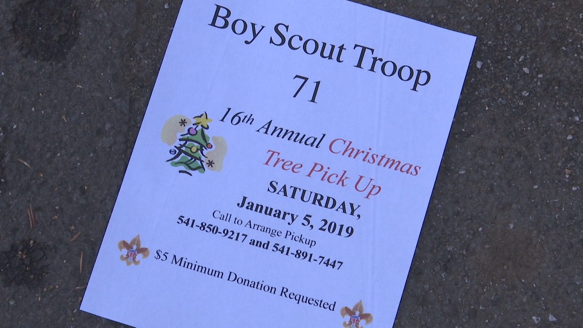 Boy Scout Troop 71 offers Christmas tree pickup in Klamath Falls KOBI