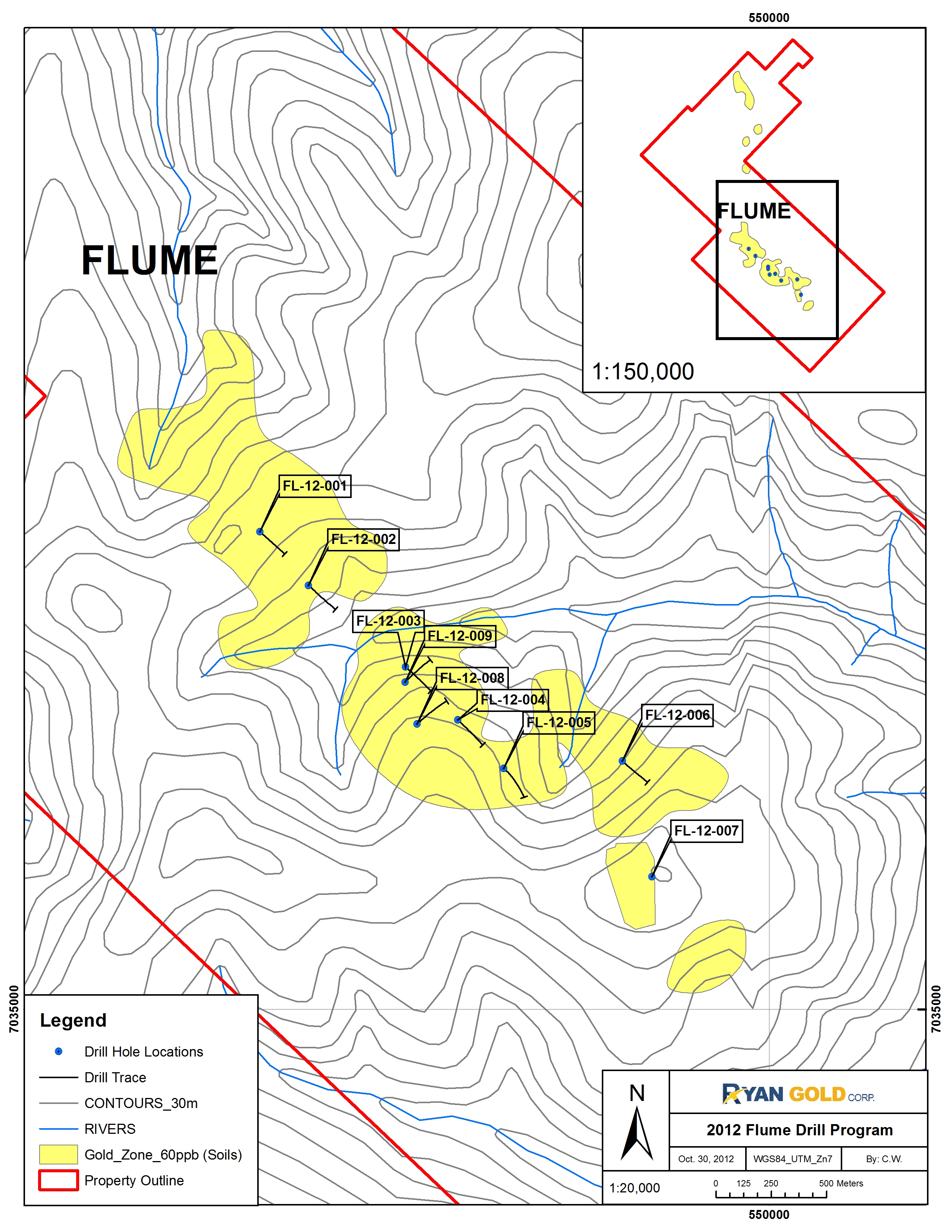 Ryan Gold Announces Drill Results on Flume Property