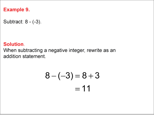 MATH EXAMPLE Adding Two Integers Example 09 Media4Math