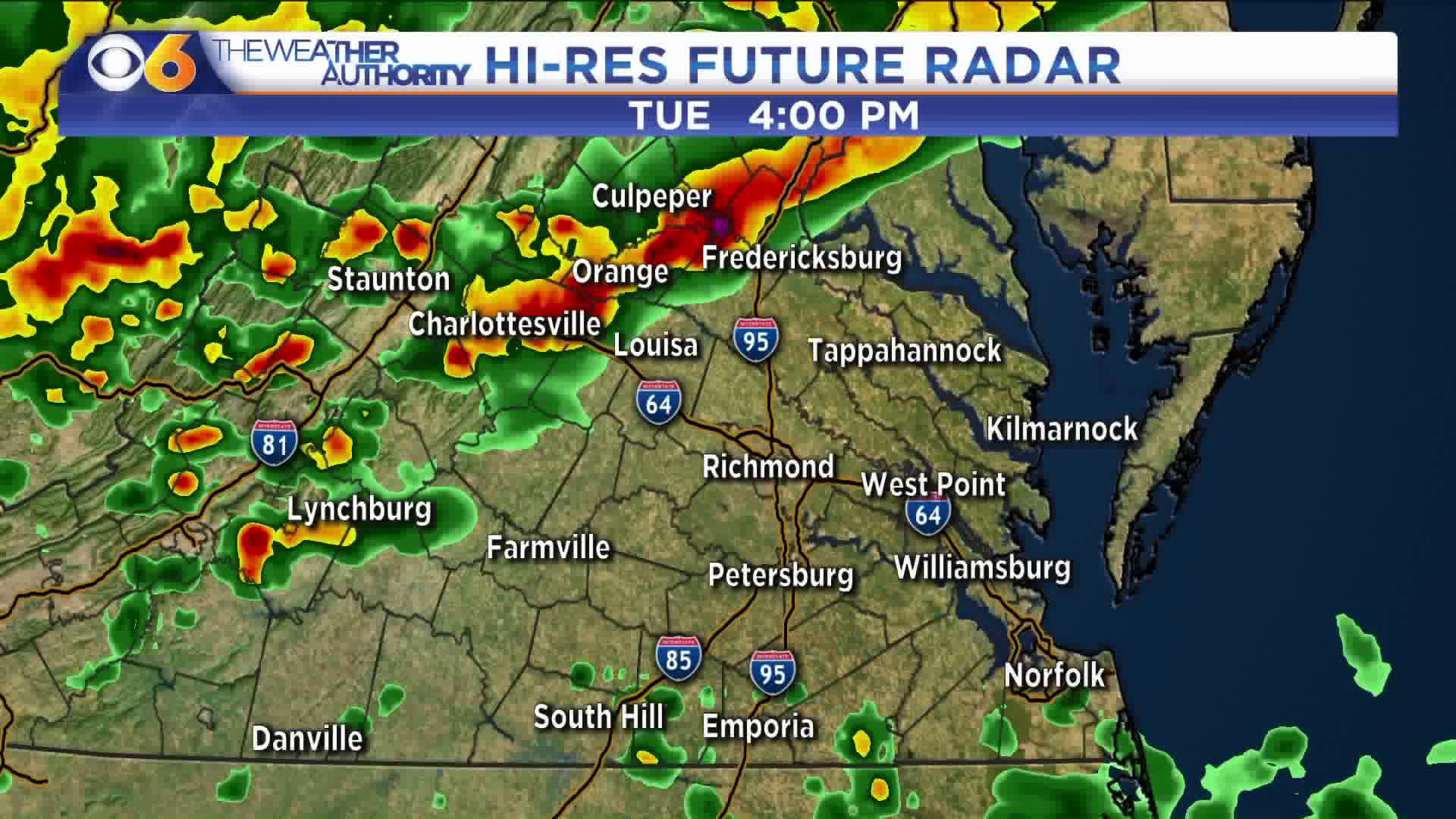 Hourbyhour look at Tuesday night’s storm