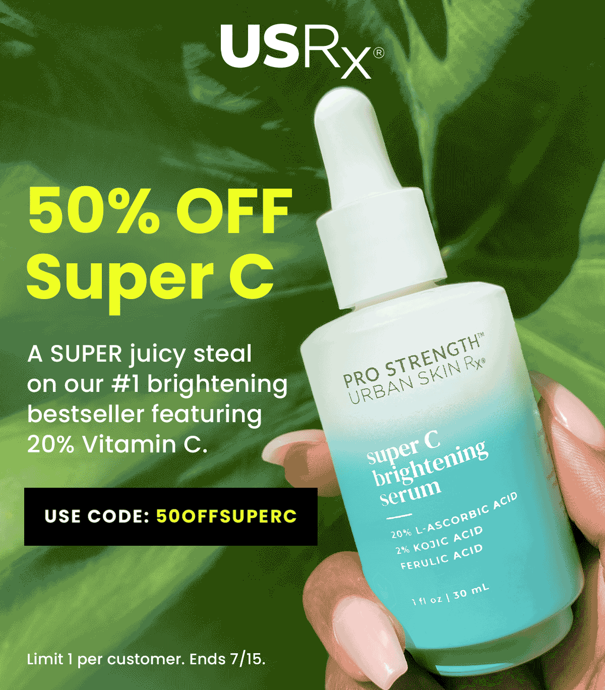 🍊50 off Super C today ONLY Urban Skin Rx