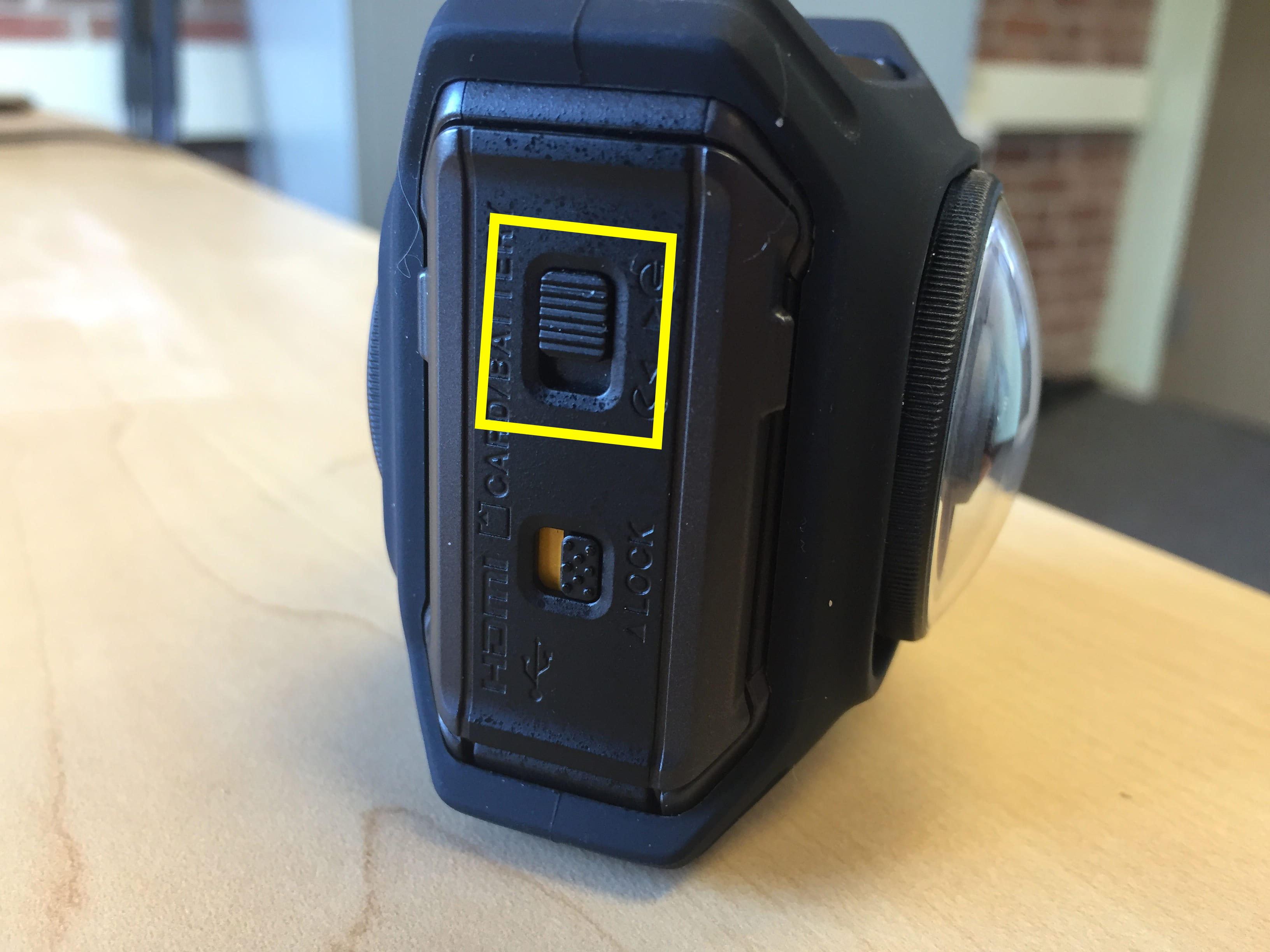 Removing the SD Card in the Nikon KeyMission 360 Media Commons