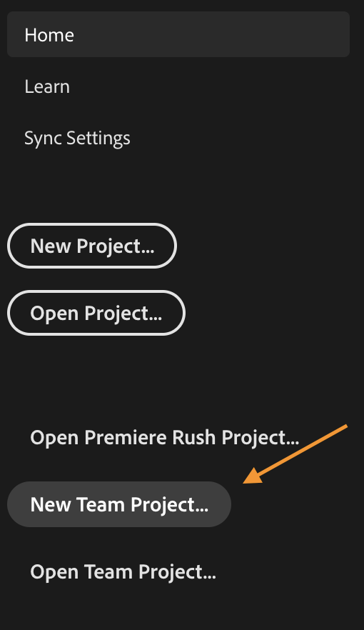 Setting up a Team Project in Adobe Premiere Media Commons