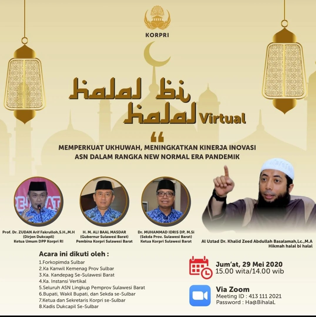 Ini Alasan Pemprov Sulbar Terima Khalik Basalamah Ceramah Halal Bi Halal –  mediaekspres