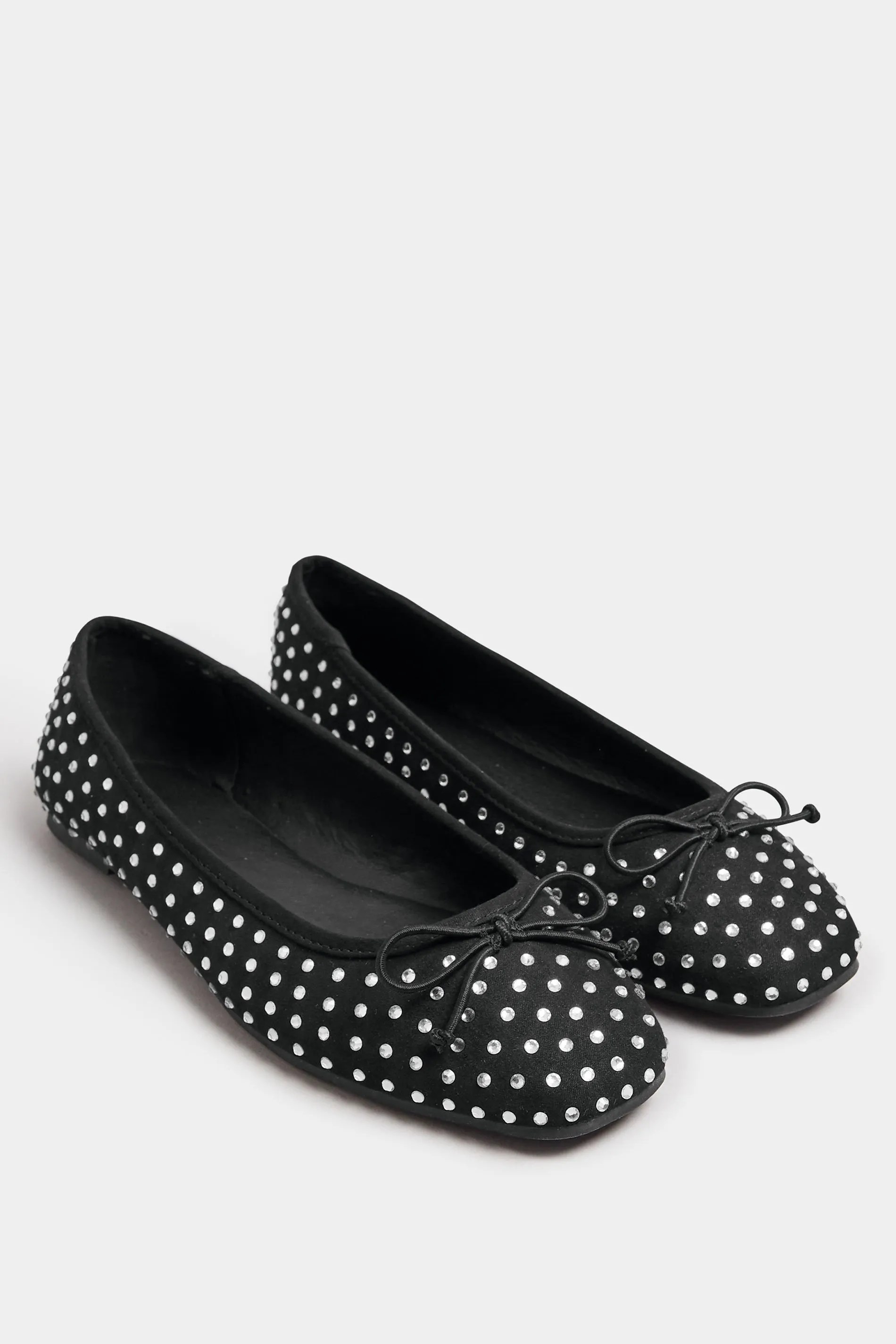 Flats | Standard Fit Diamante Ballerina Pumps | Long Tall Sally