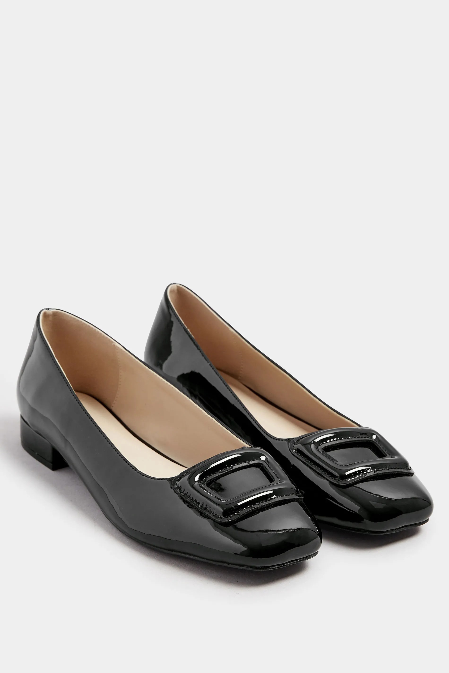 Flats | Patent Square Toe Flats | Long Tall Sally