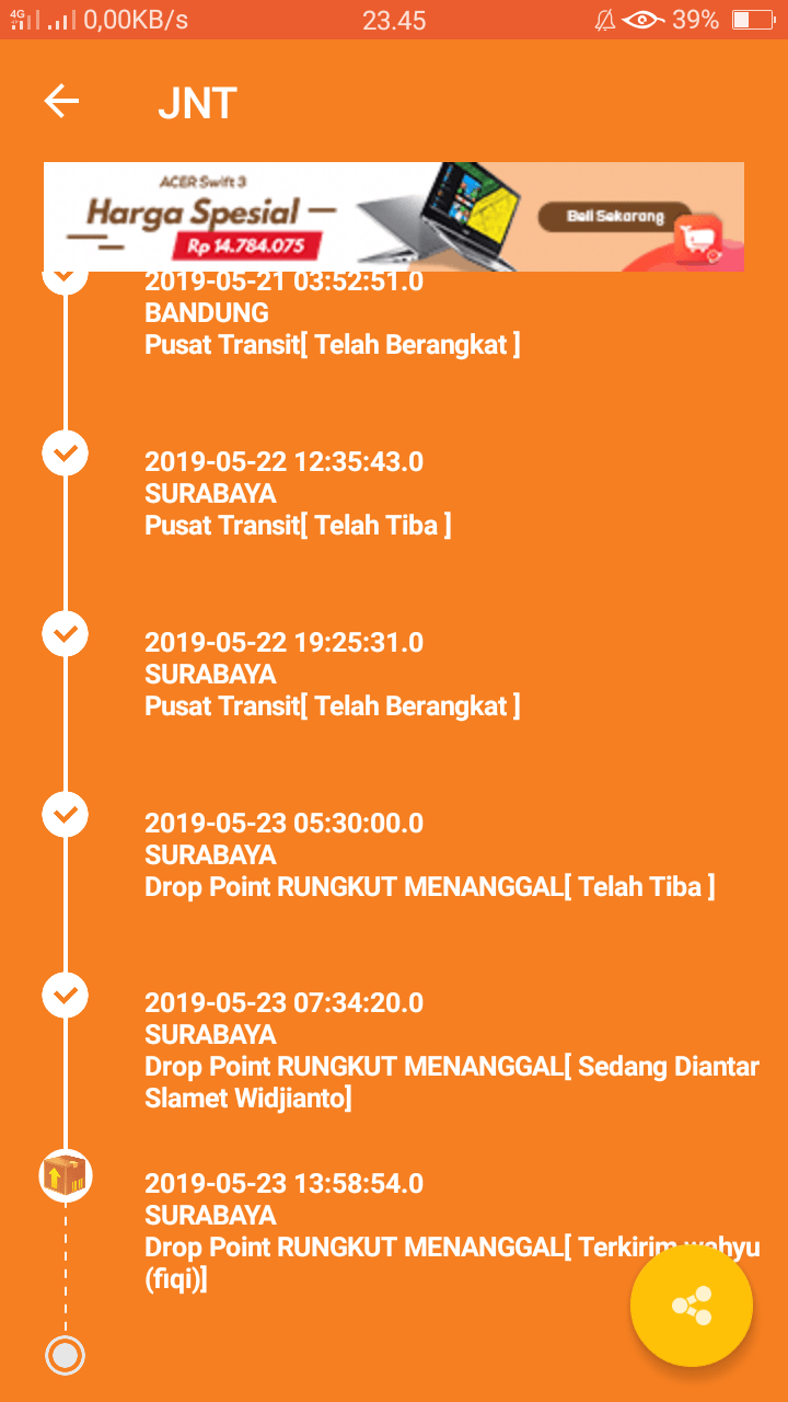 Kecewa dengan J&T Express, Paket Belum Diterima Tapi