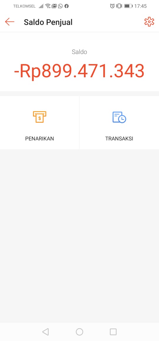Saldo Penjual di Shopee Minus Media Konsumen
