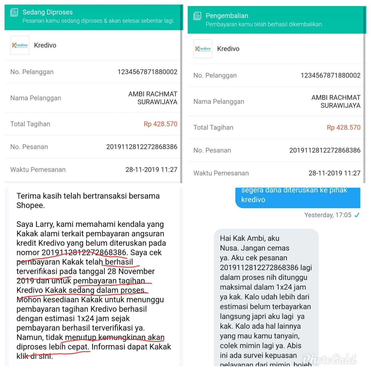 Sistem Shopee Gagal Meneruskan Pembayaran Tagihan Kredivo