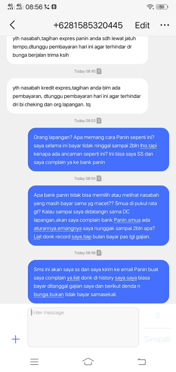 Komplain Penagihan Kredit Express Bank Panin - Media Konsumen