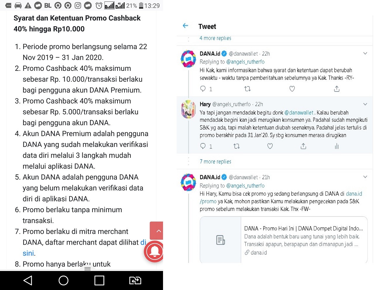 Cashback atas Transaksi Memakai DANA Tidak Diberikan, Perusahaan Mengubah Kebijakan Sesuka