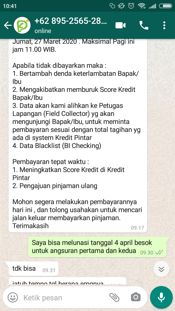 Baru Telat Sehari, Penagih Sudah Mengancam - Media Konsumen