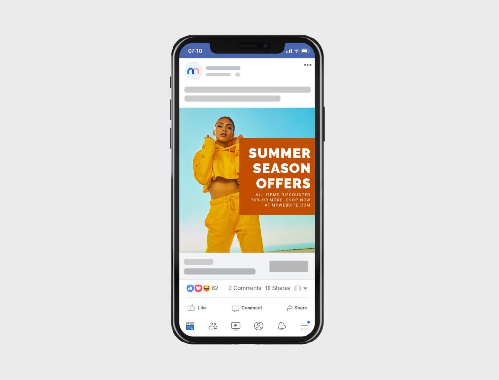 Facebook Mobile Post Ad Mockup Generator Mediamodifier