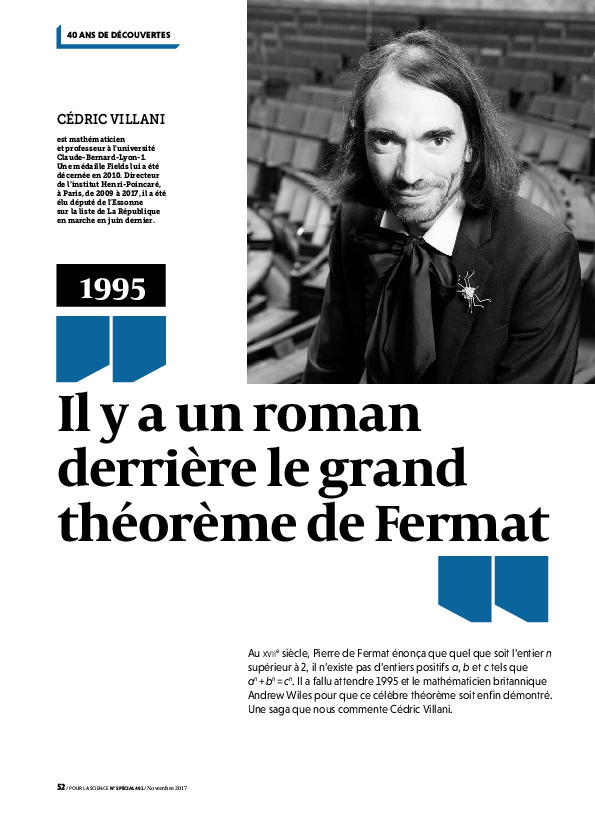 [40 ans] 1995 " Il y a un roman derrière le grand