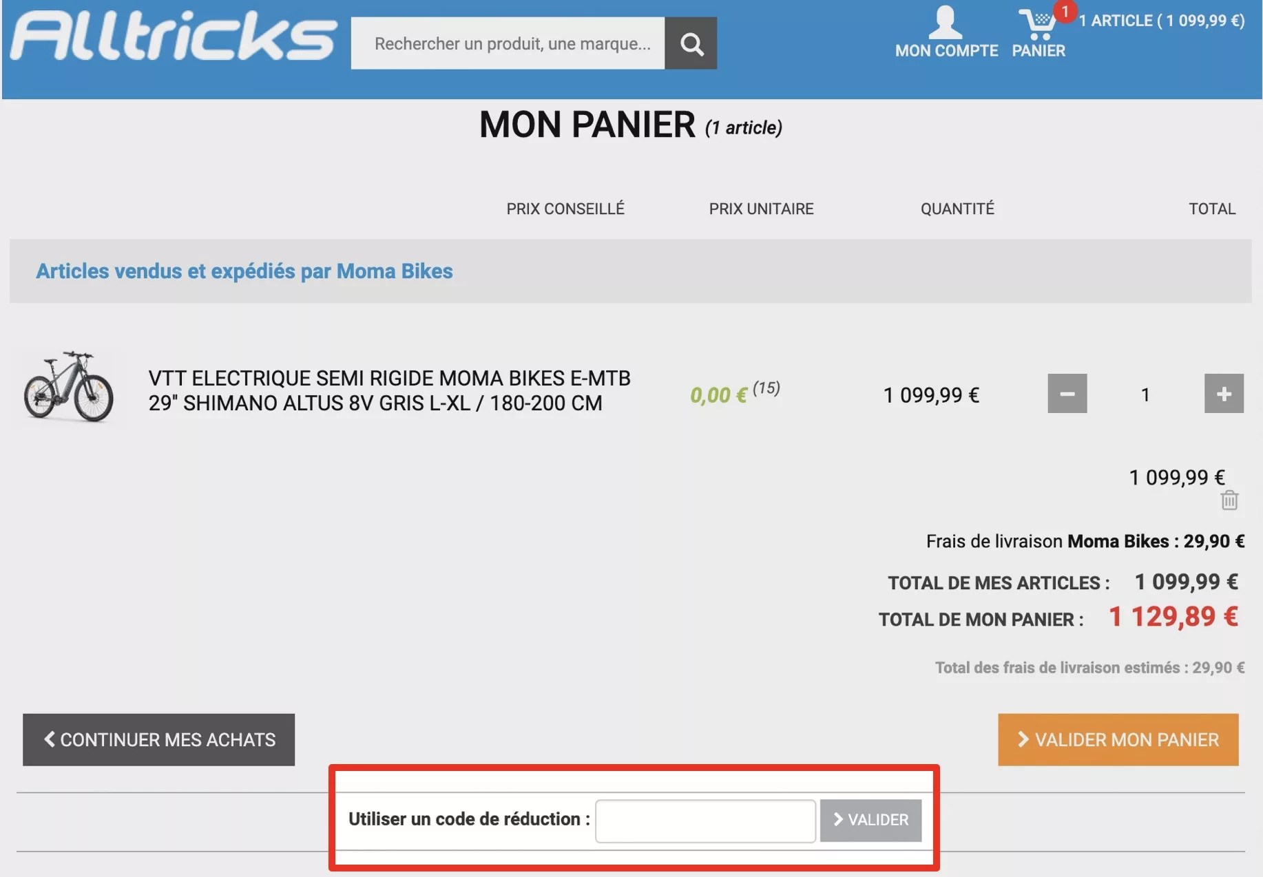 Code Promo Alltricks Premiere Commande holsmart