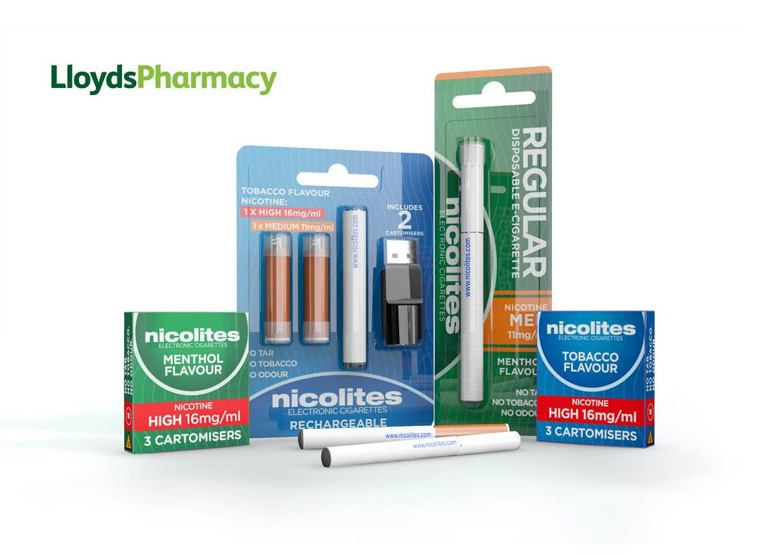 Lloyds Pharmacy list Nicolites ecigarettes in 600 UK stores