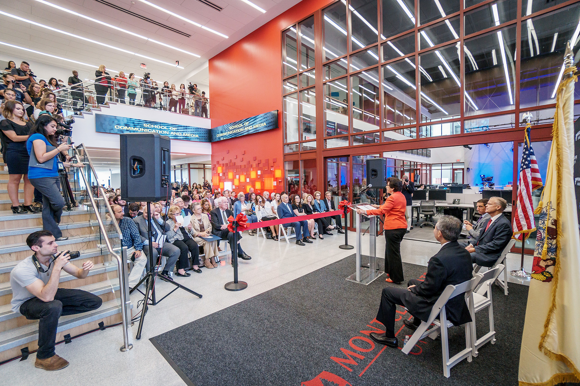 Montclair State Unveils HighTech Media Building, Breaks Down Classroom