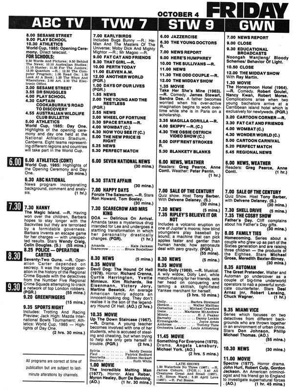 Classic TV Listings TV History Media Spy