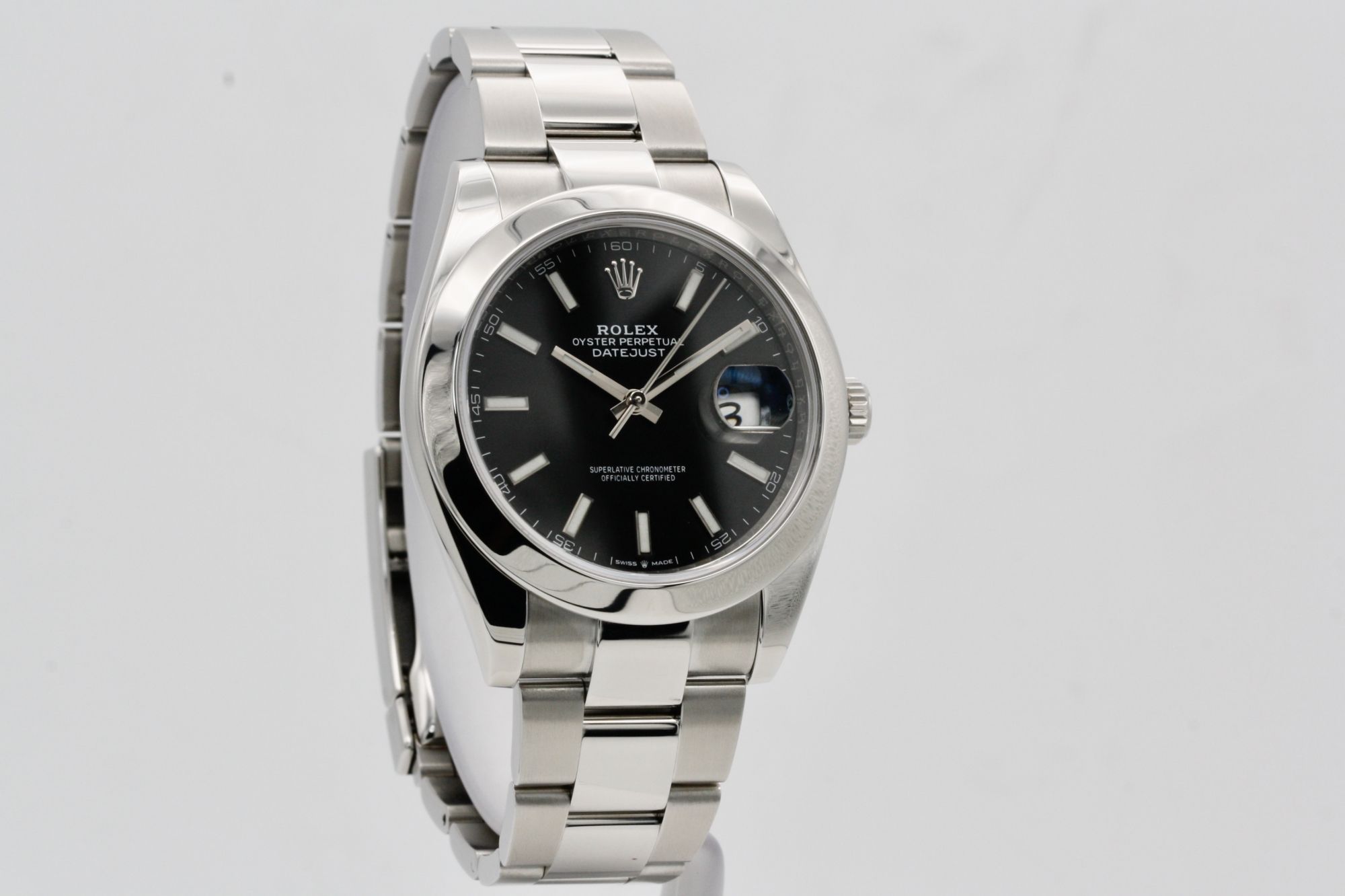 Rolex Datejust Ii 41mm Black Dial Oyster Like New With Papers 126300 2019 Monacowatch