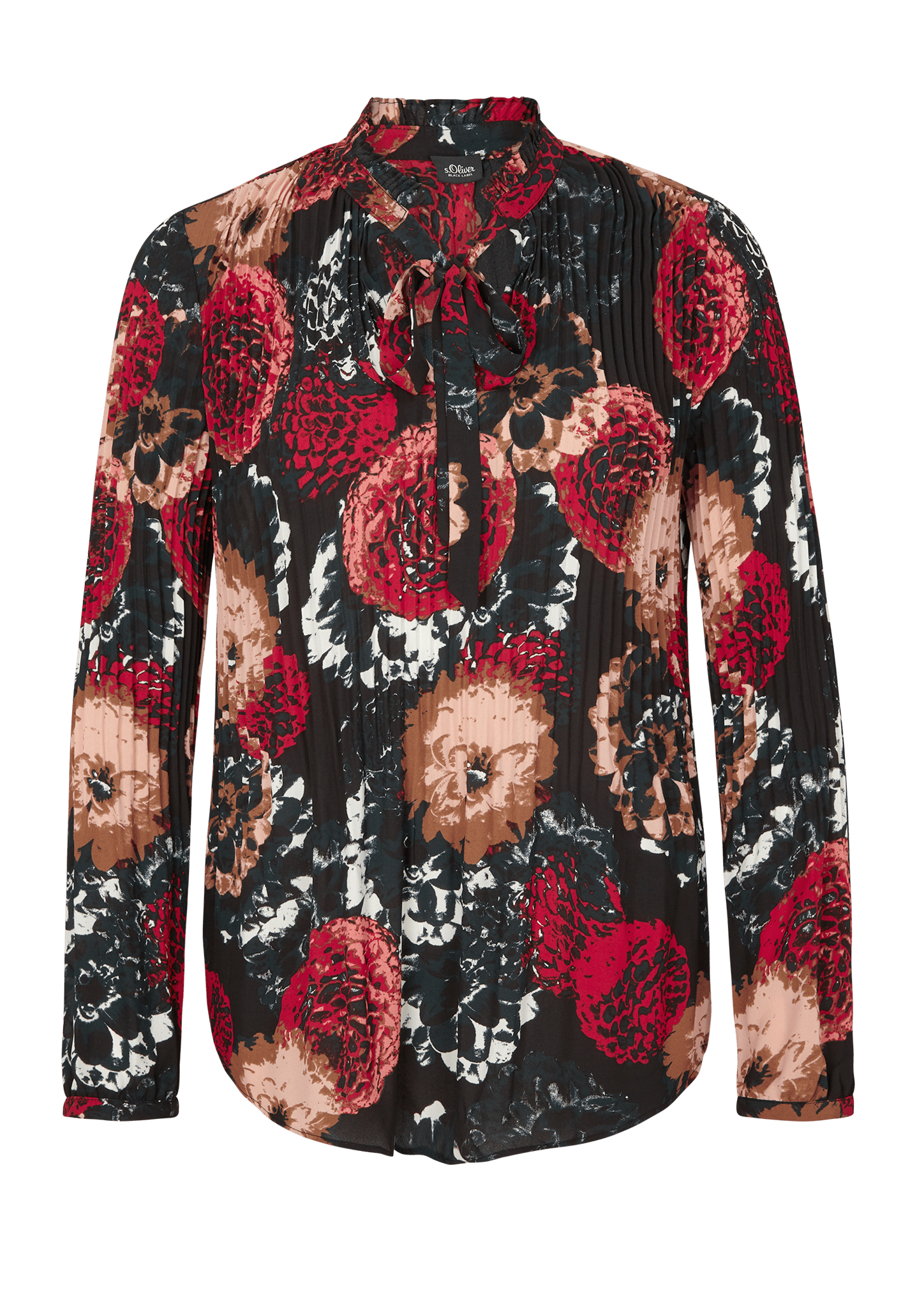 s.Oliver BLACK LABEL Women Plisseebluse mit Stehkragen Neu eBay