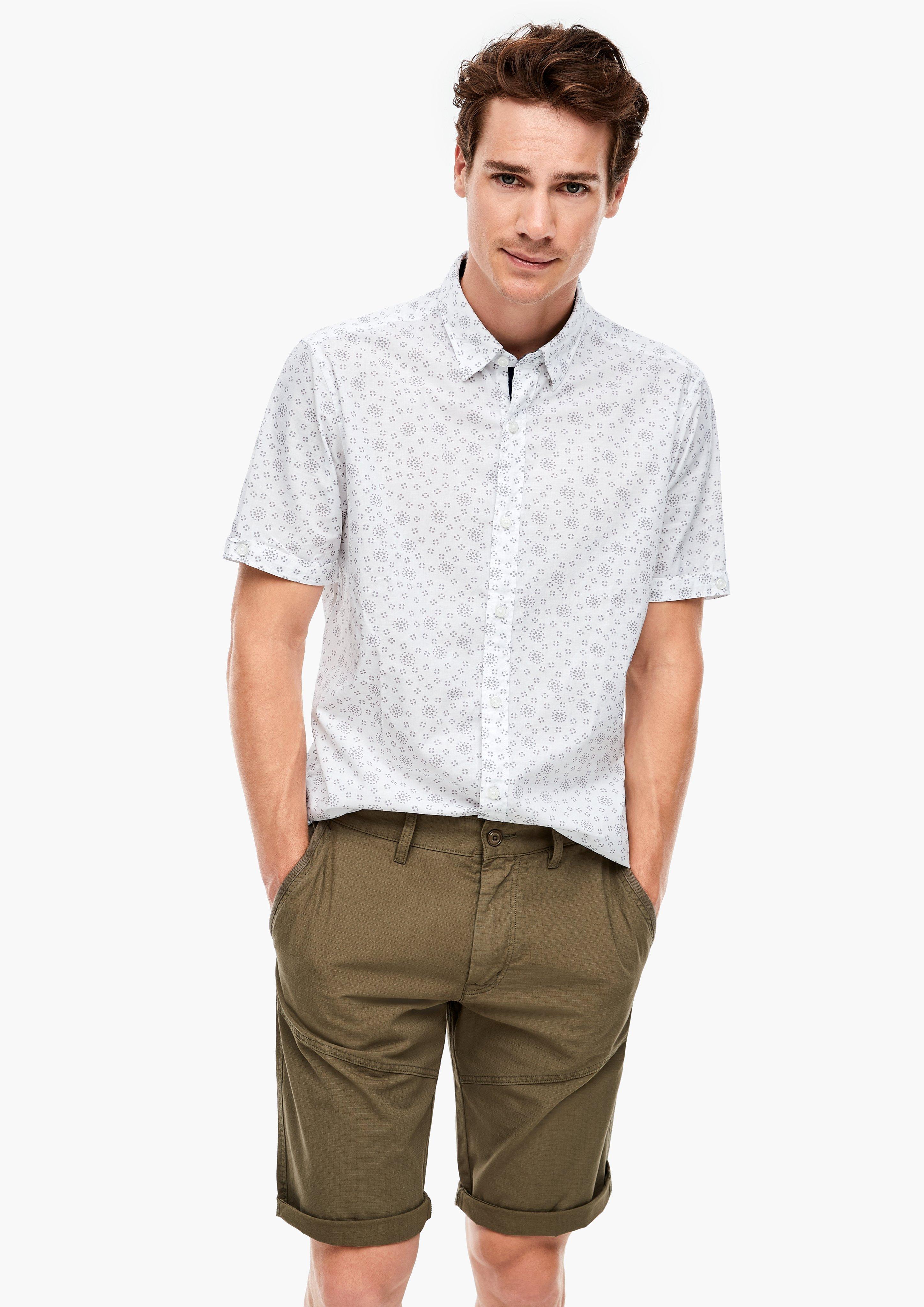 s.Oliver Casual Men Regular Fit Gemustertes Kurzarmhemd Neu eBay