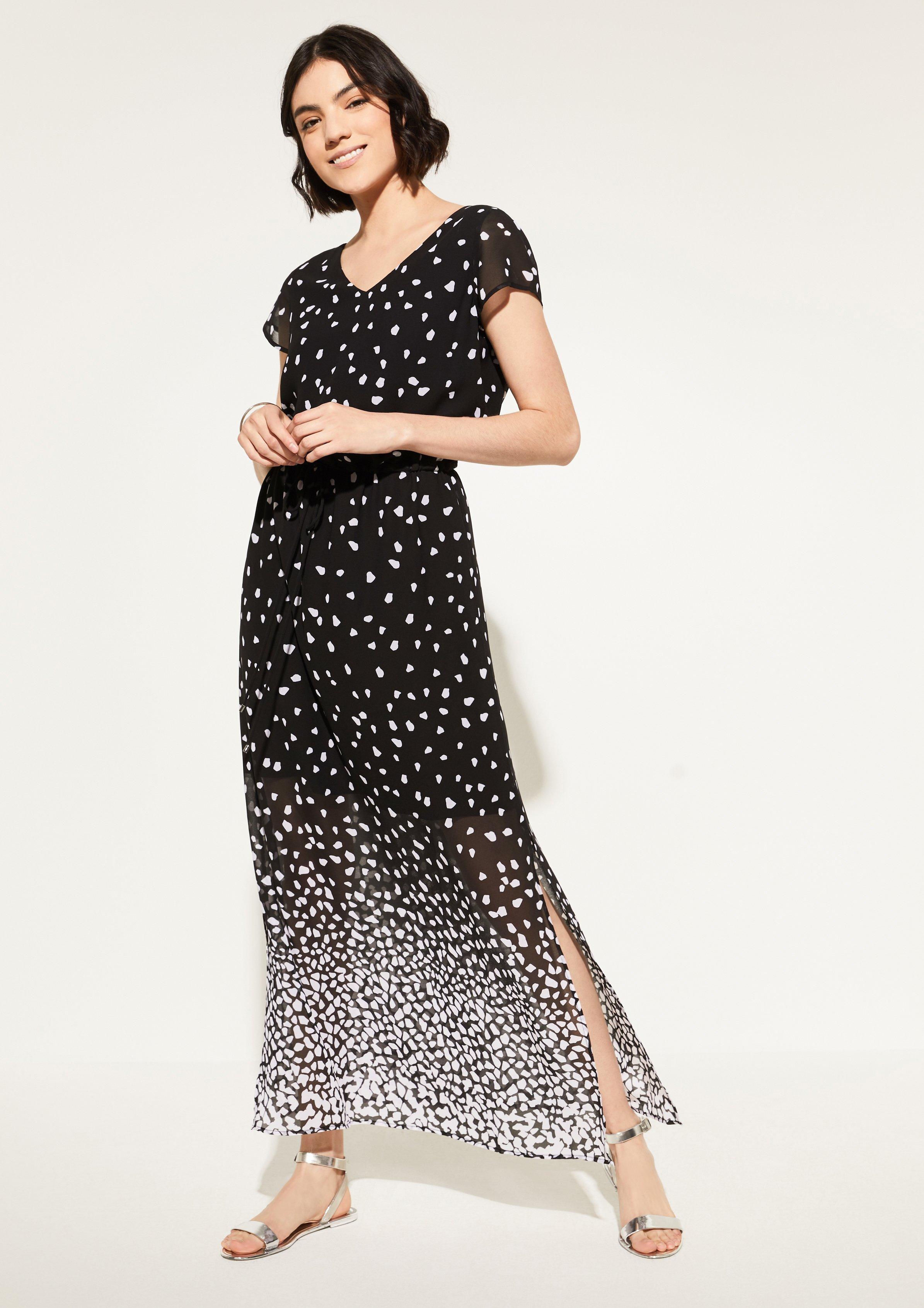 comma Chiffonkleid mit Tunnelzug