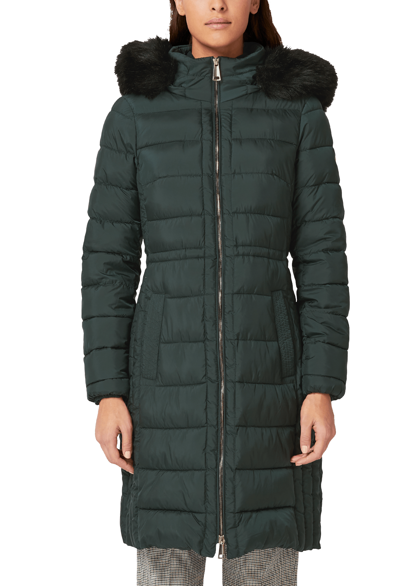 s.Oliver BLACK LABEL Premium Women theme Steppmantel mit Kunstfell