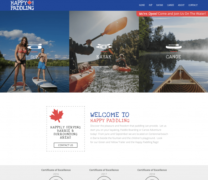 Happy Paddling Barrie  Development Project for Recreation Media