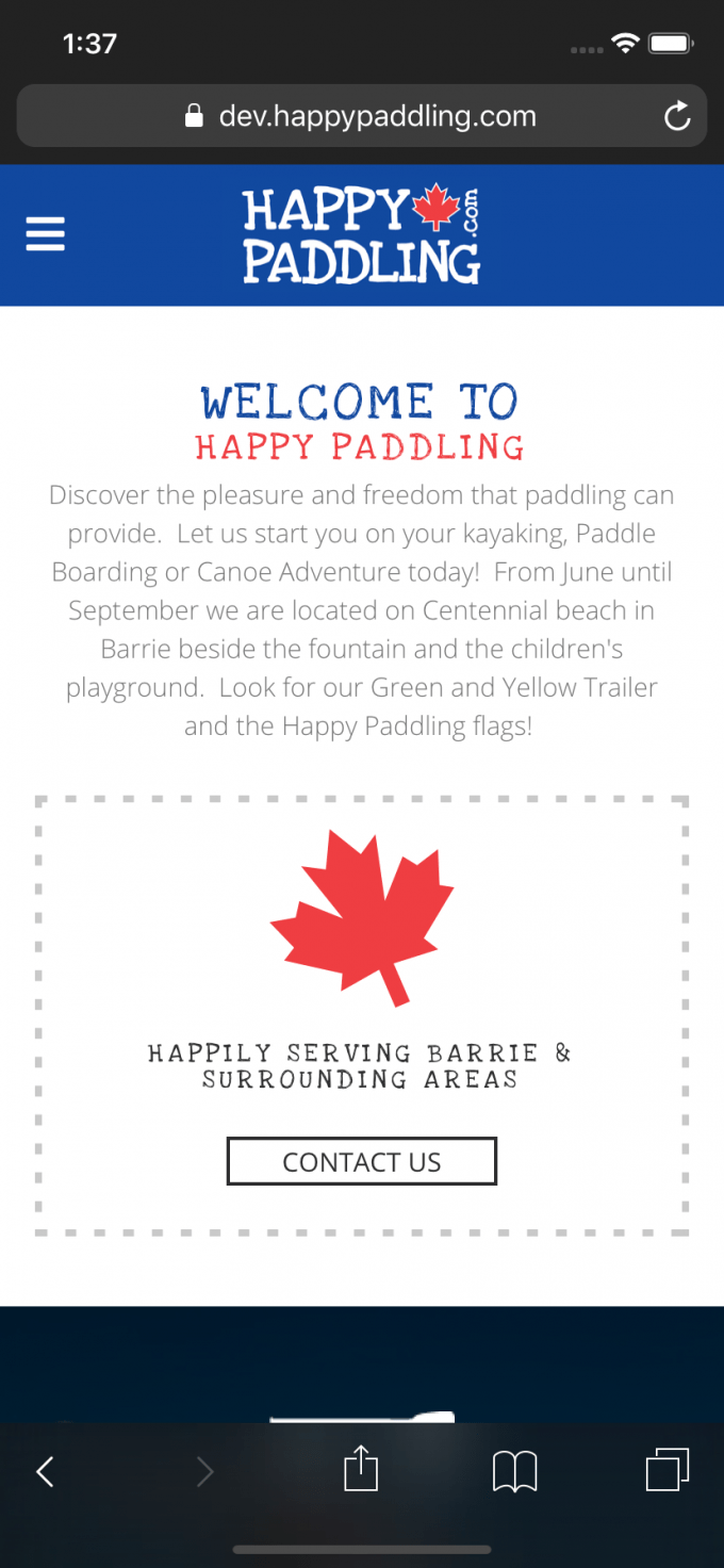 Happy Paddling Barrie  Development Project for Recreation Media