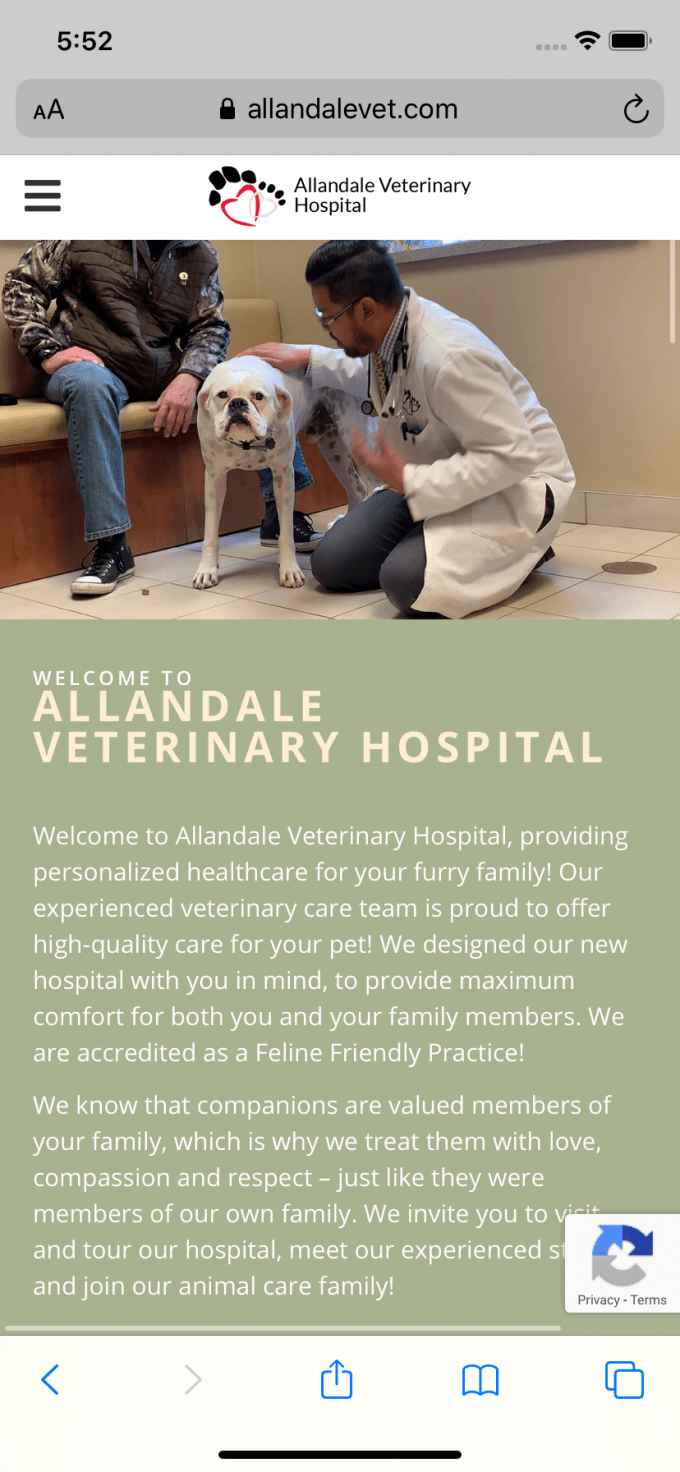 Allandale Veterinary Hospital Veterinary Clinic site Media Suite