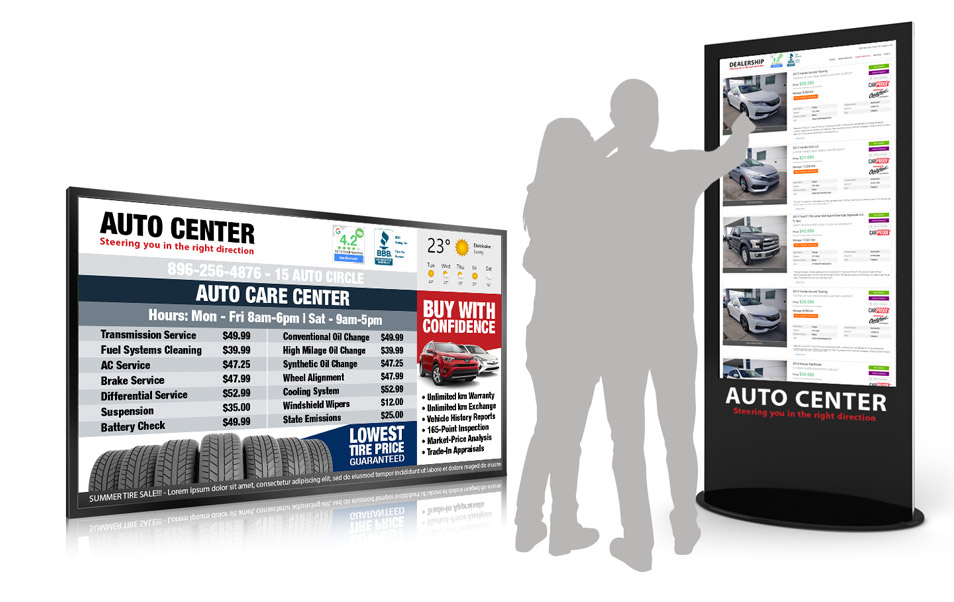 Digital Signage for Automotive Businesses MediaTile
