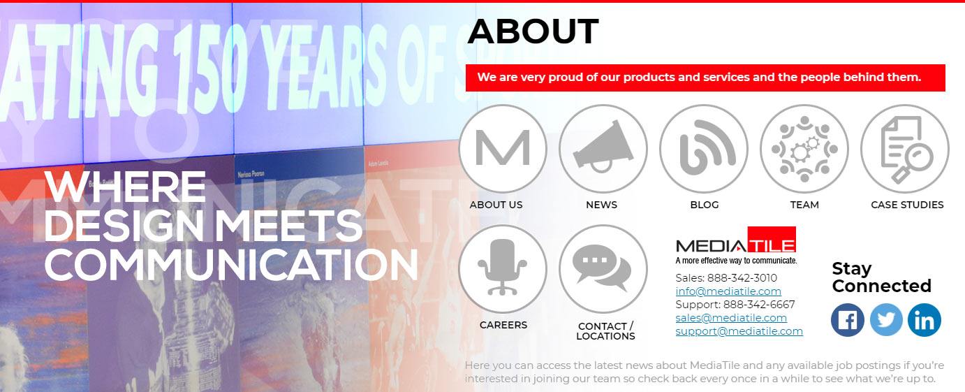 Digital Signage Solutions MediaTile Canada America