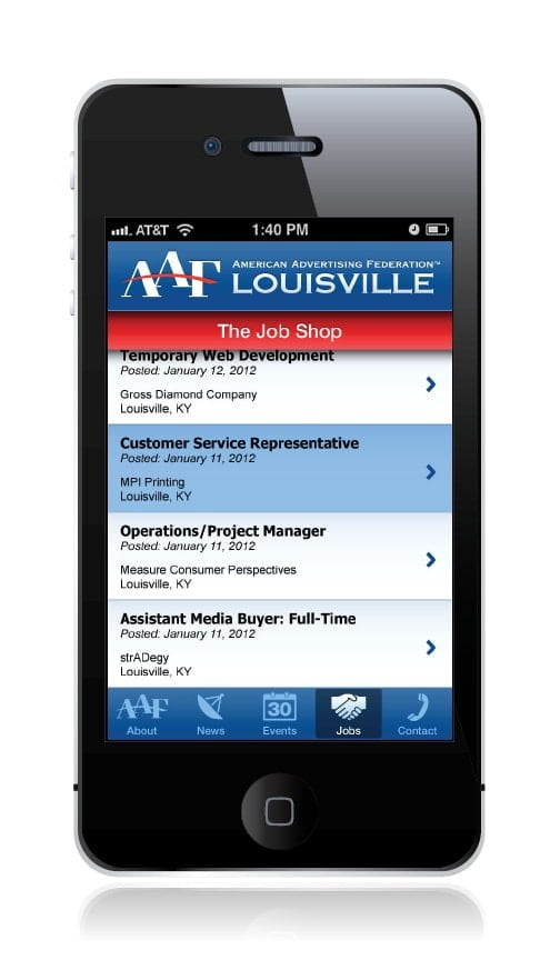 AAF Louisville Mobile App Mediaura Digital Marketing Agency