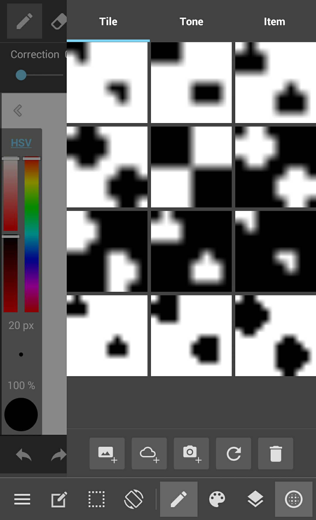 [Android] How to Use Materials (Tiles, Tones, and Items) MediBang