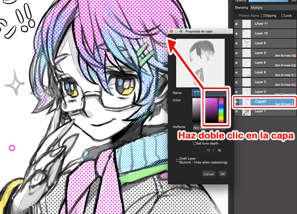 Cómo cambiar las tonalidades de colores en MediBang Paint MediBang