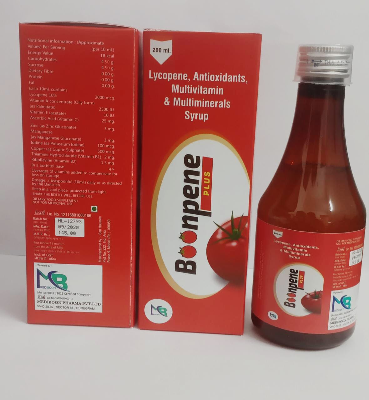 Lycopene, Antioxidants, Multivitamin & Multiminerals Syrup Mediboon