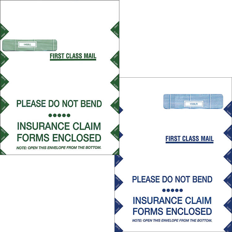 Insurance Claim Form Mailing Envelopes