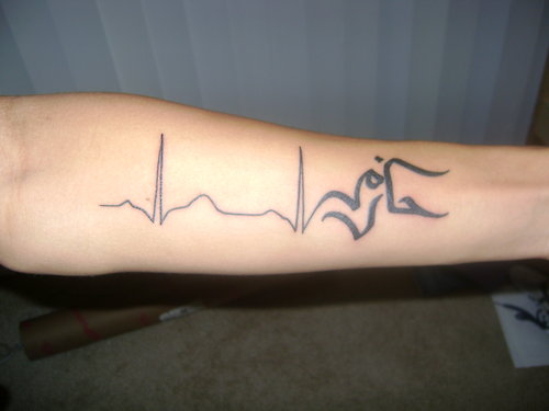 Ecg In Tattoo | Medical Humour 375_x_500_jpg