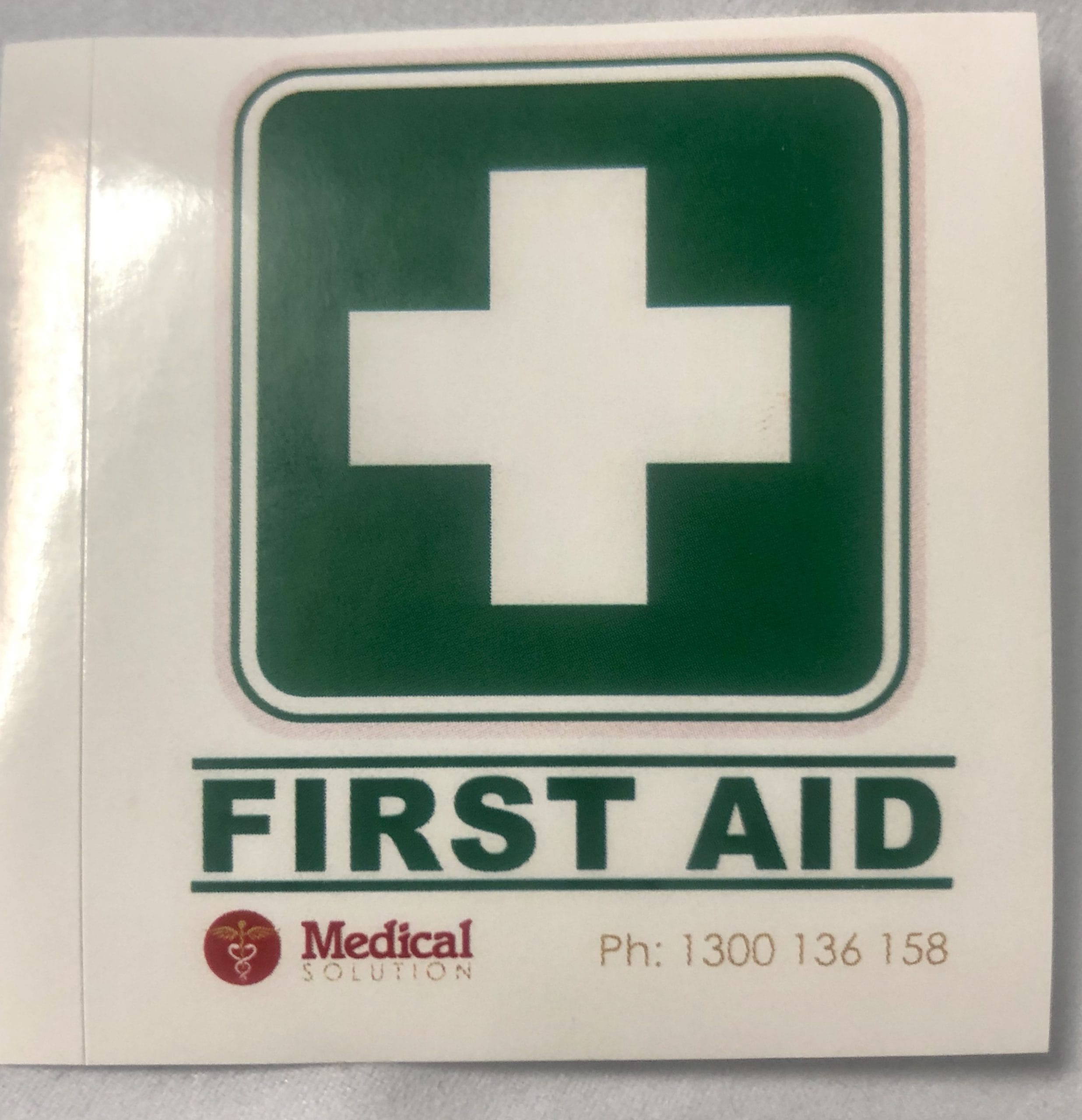 FIRST AID STICKER SMALL 5X5CM