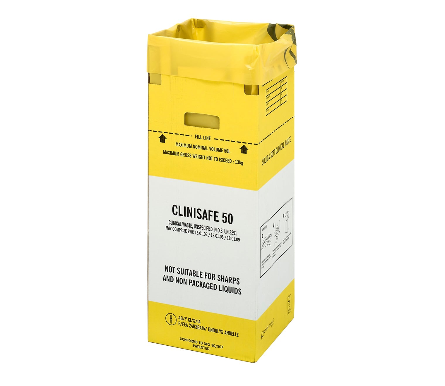 Cardboard Clinical Waste Bin>>Buy Clinisafe From Medical Solution>>Safe