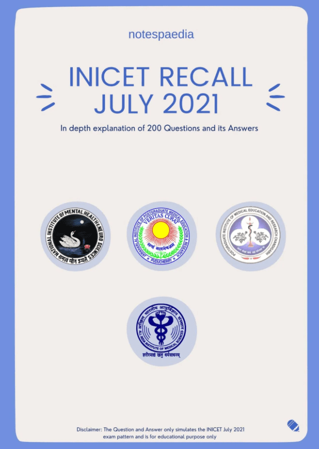INICET July 2021 Question Paper Discussion PDF Free Download Medical Study Zone