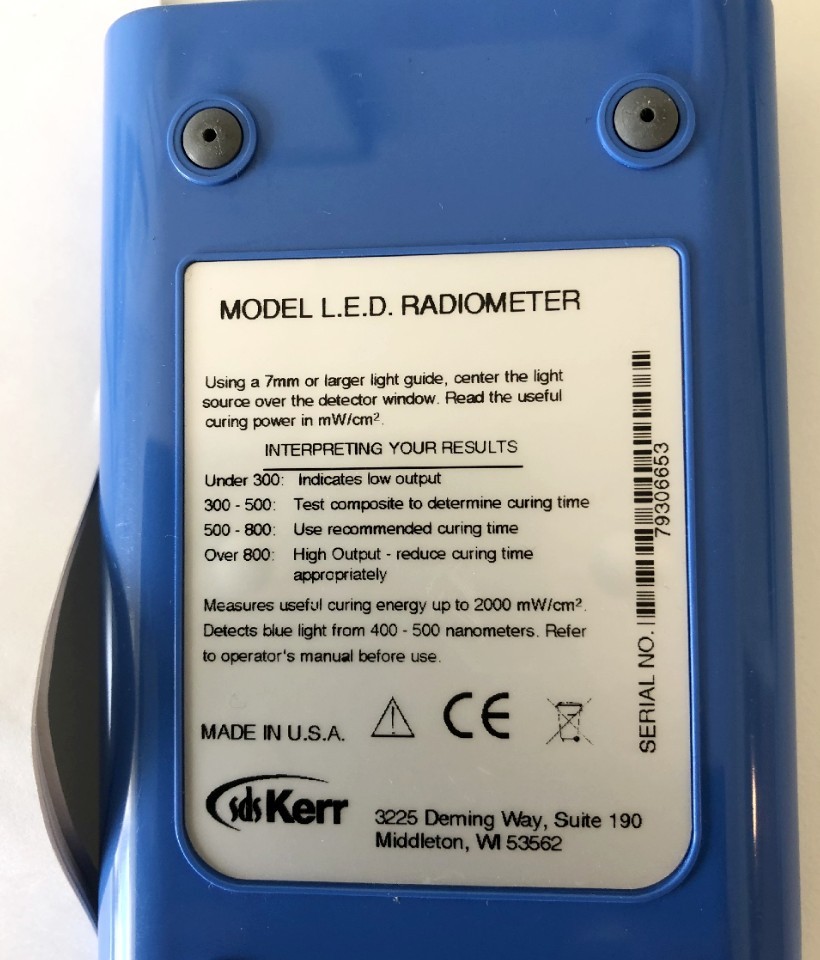 LED Radiometer by Demetron® manufactured by Kerr Dental MedicAmins