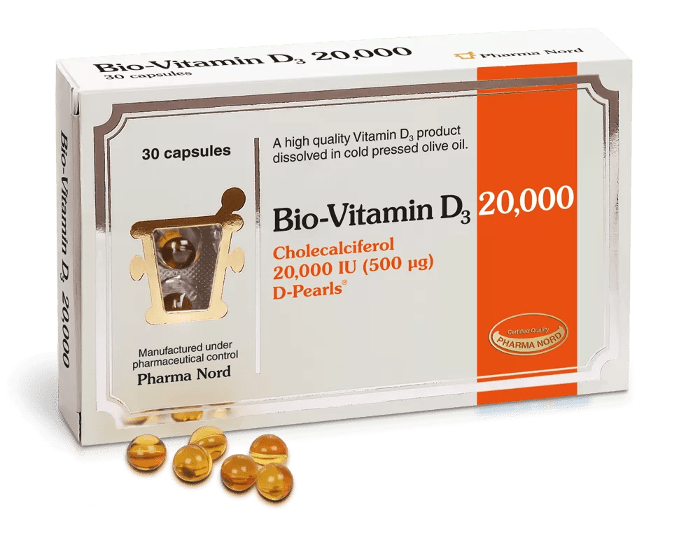 BioVitamin D3 20,000IU 500mcg Pearls 30 Capsules