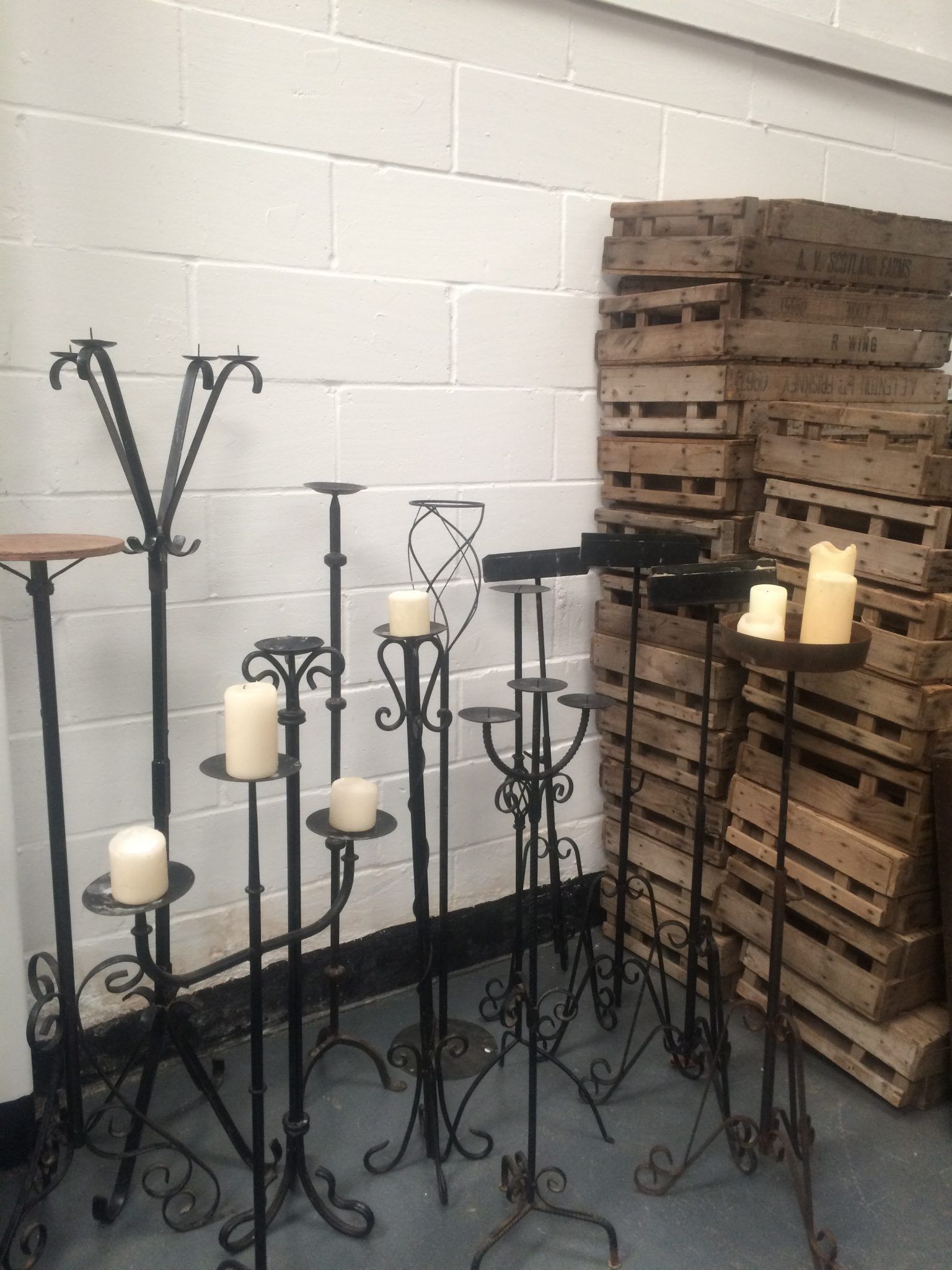 Medieval Banquet Hire Candle holders freestanding iron £7