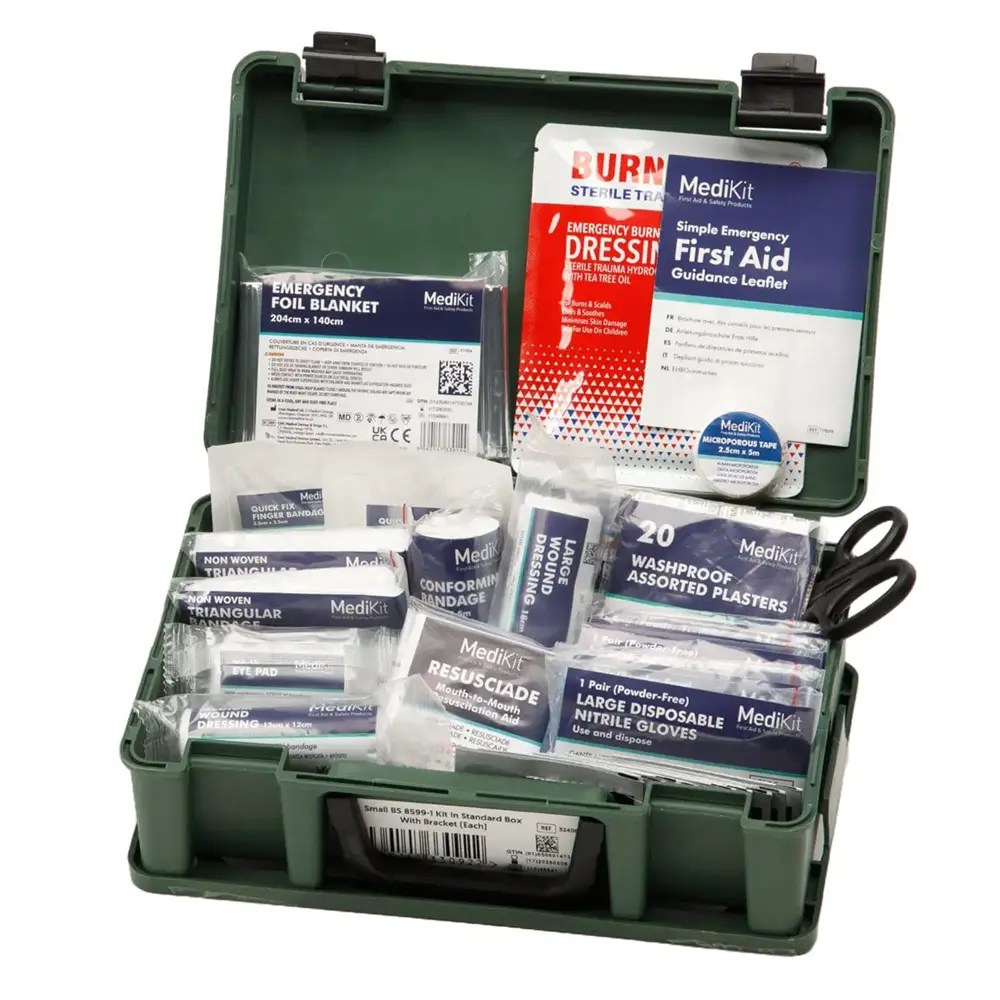 Standard BSI First Aid Kit Medium c/w Wall Bracket MediKit
