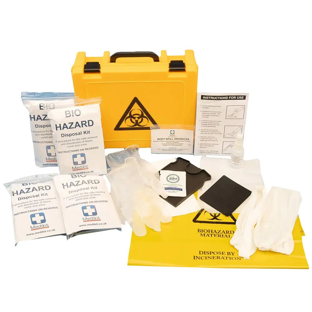 Biohazard Body Fluid 5 Application Clean Up Kit MediKit