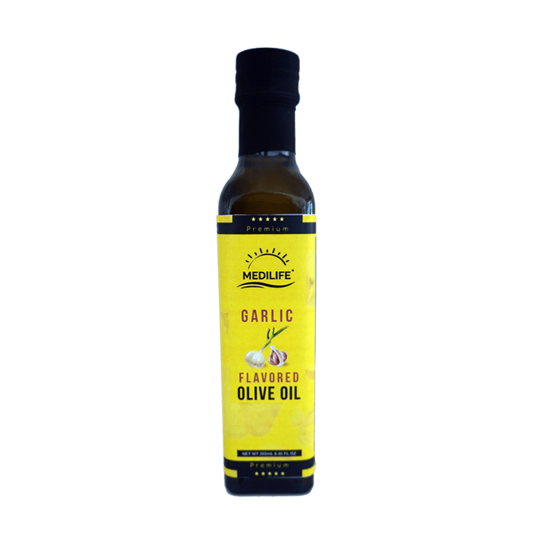 Garlic Flavored Virgin Olive Oil Marasca 250mL MedilifeFood